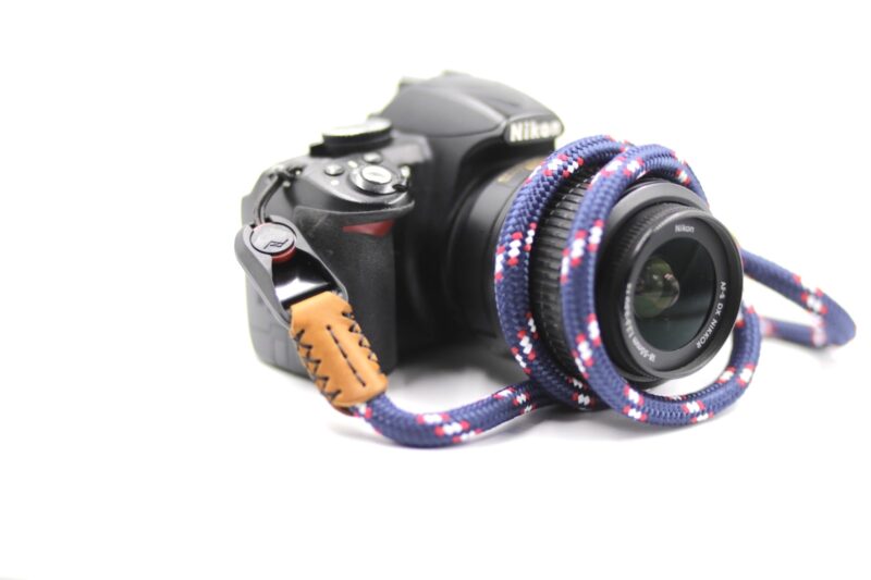 Navy Rope Camera strap with Peak Design Anchor Links